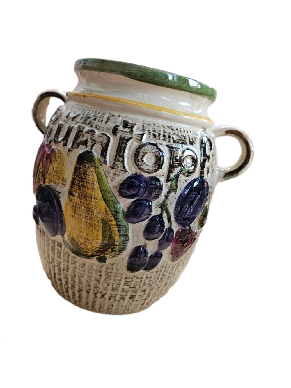 Vintage 70s W. Germany  Glazed Ceramic RUMTOPF Jar